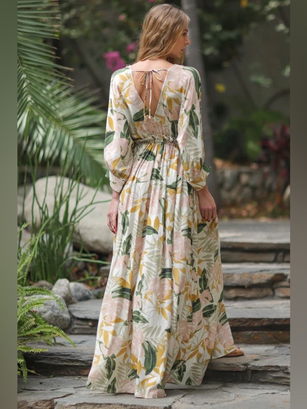 Boho Desert Flower Maxi Dress - Picture 8 of 8